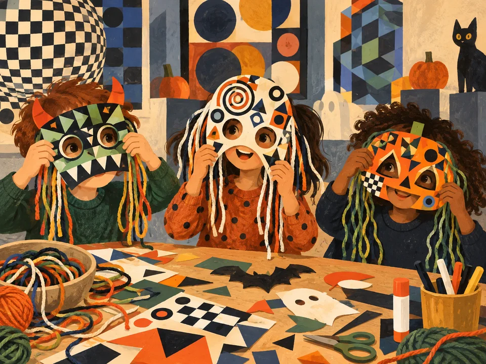 Illustration de Crée ton masque d’Halloween