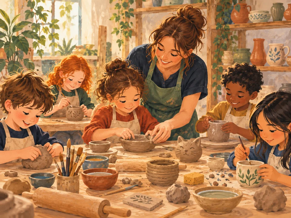 Illustration de Stage de poterie enfants – Studio Gaïa