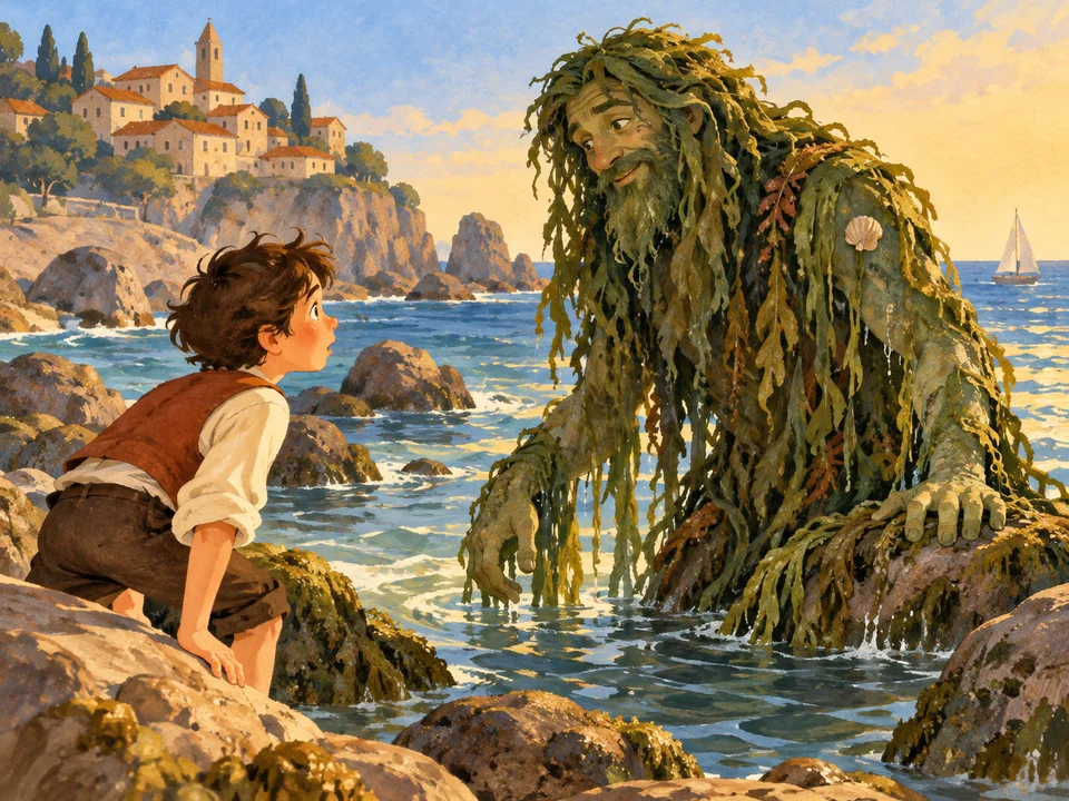 Illustration de L’Homme tout vert d’algues